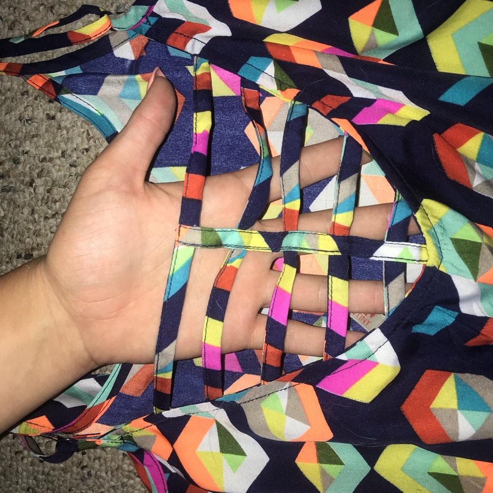 Colorful Geometric Romper - Picture 3 of 3